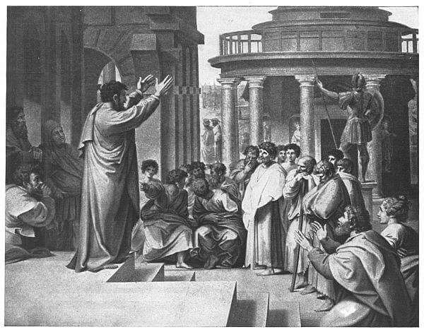 St. Paul Preaching at Athens
Painted by Raphael
